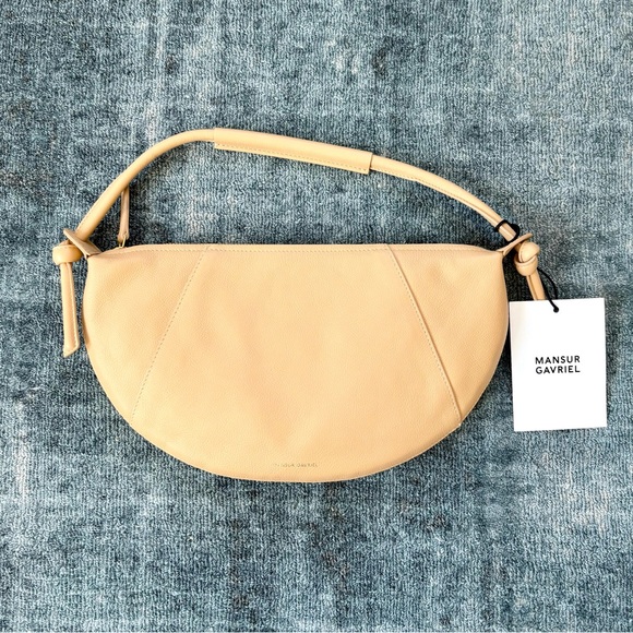 Mansur Gavriel Mini Fortuna Shoulder Bag in Sand NEW + Free tote bag - Picture 9 of 11